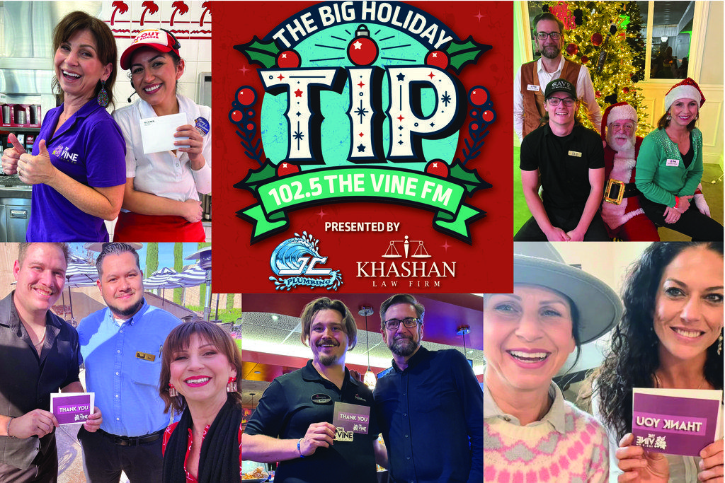 102.5 The Vine FM Spreads Holiday Cheer with “The Big Holiday Tip” - Cover Image